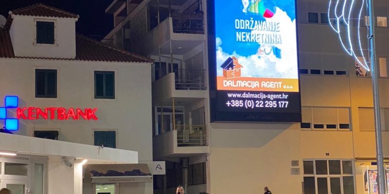 New outdoor LED screen installed in Šibenik